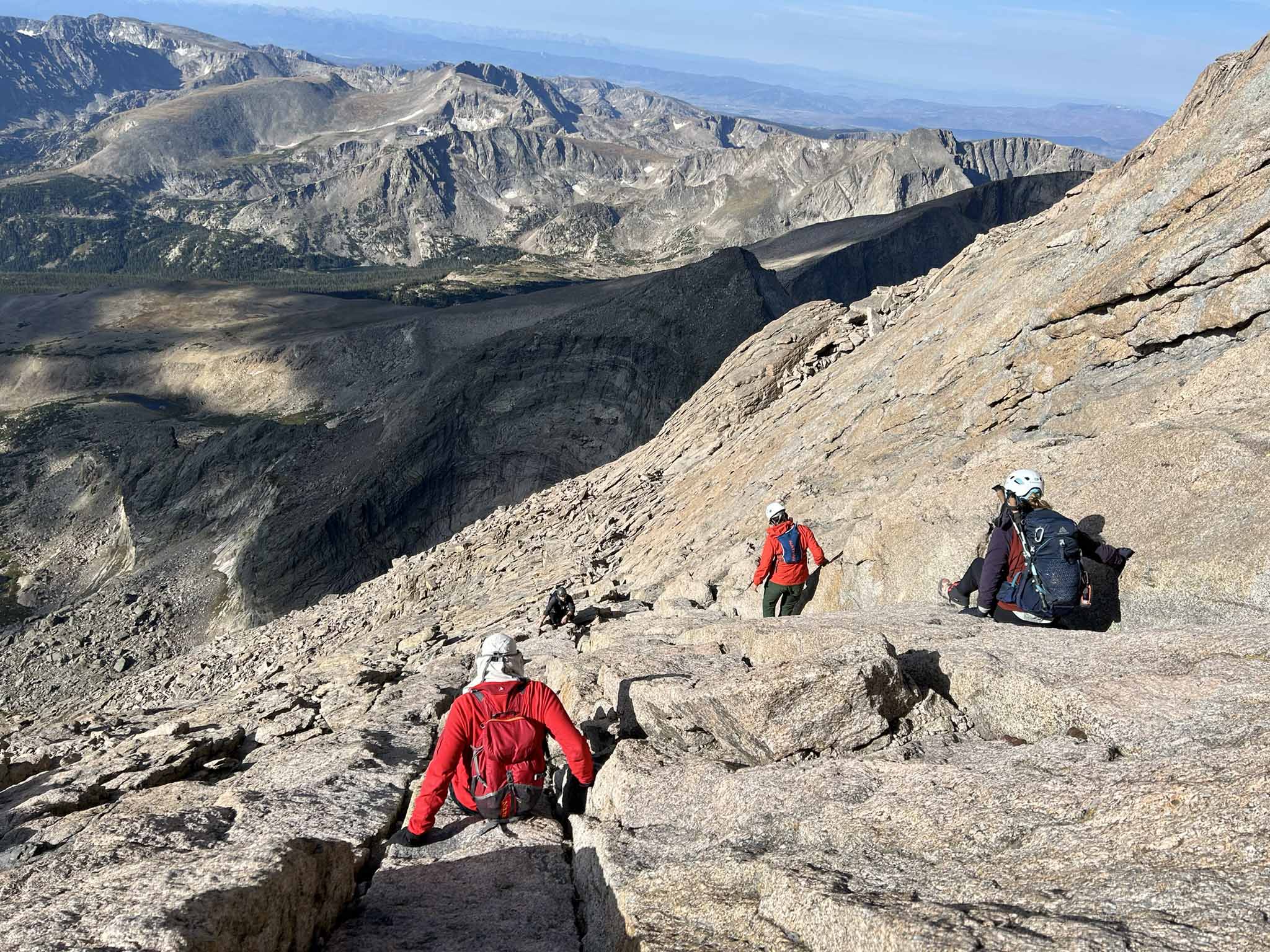 sliding down long's peak