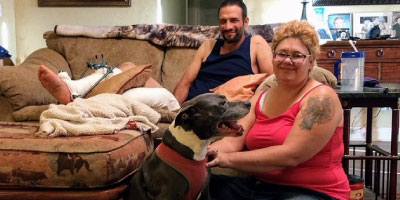 Steven & Amanda Green and their dog