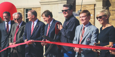 SimCentral ribbon-cutting ceremony on Amarillo campus.