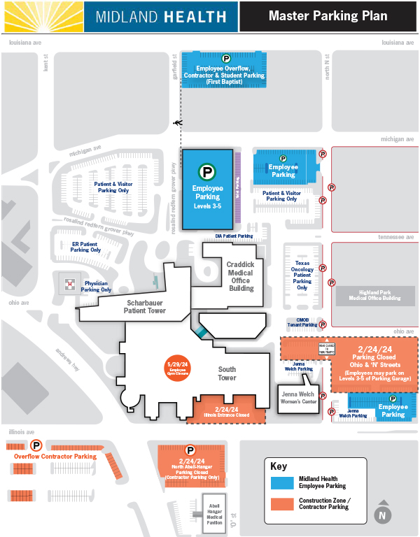 Midland Parking Map