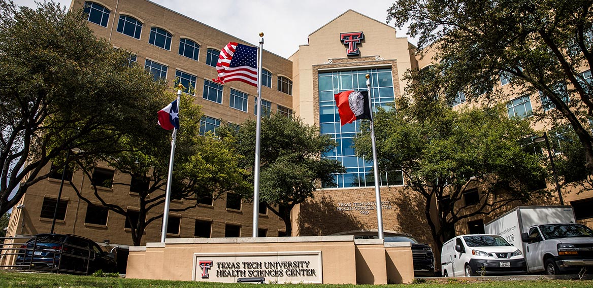 Exterior shot of the Dallas Texas Tech University Health Sciences Center Campus