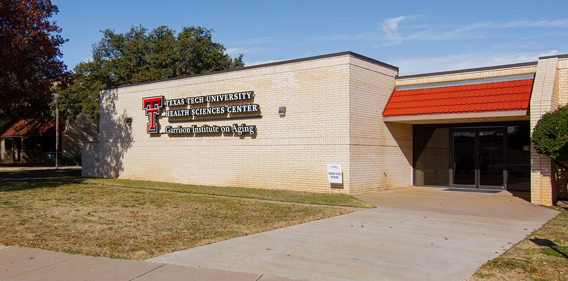 Exterior shot of the Garrison Institute on Aging building entrance