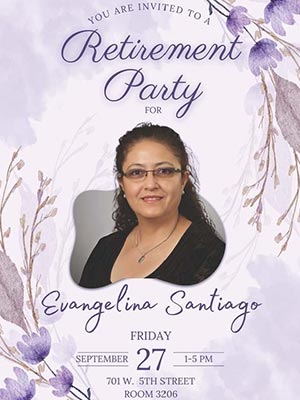 Evangelina Santiago Retirement images