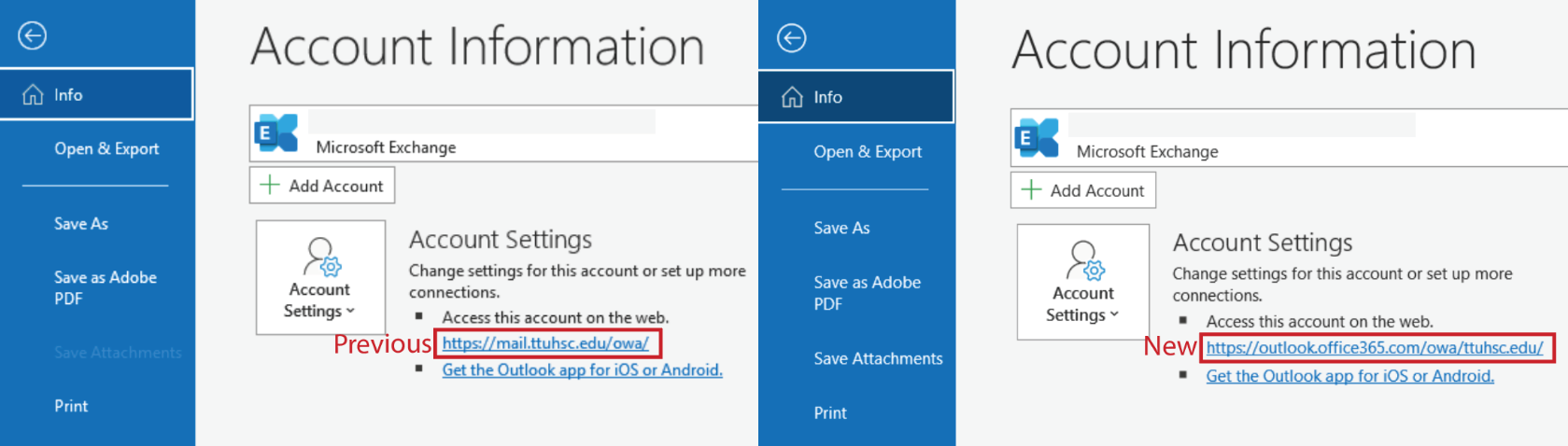 Account Information Panel