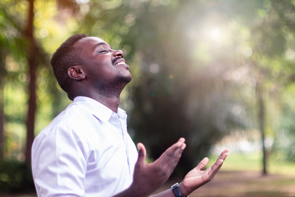 Student in spiritual peace