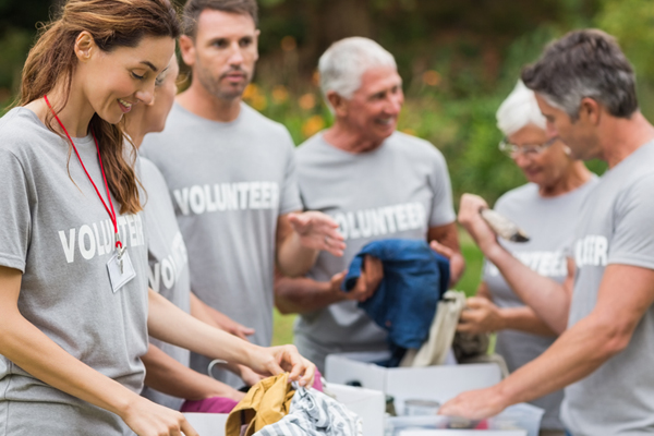 Volunteers working an event