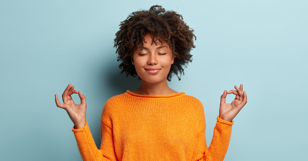 Student in meditation