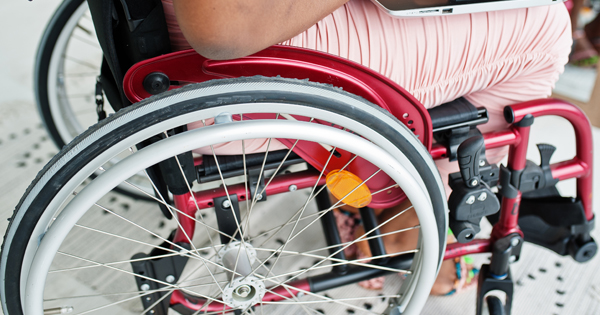 Student in wheelchair