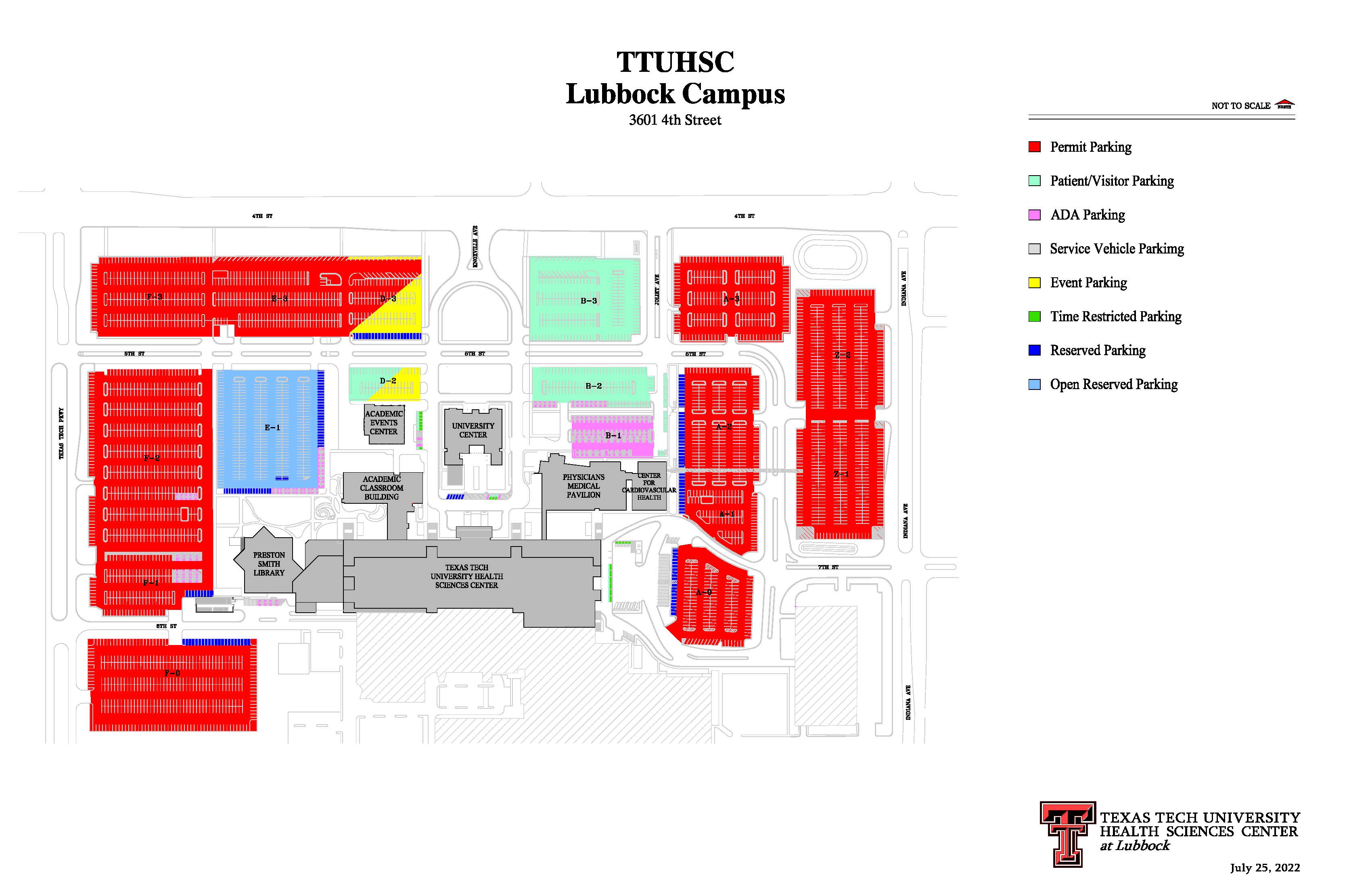 Lubbock parking map