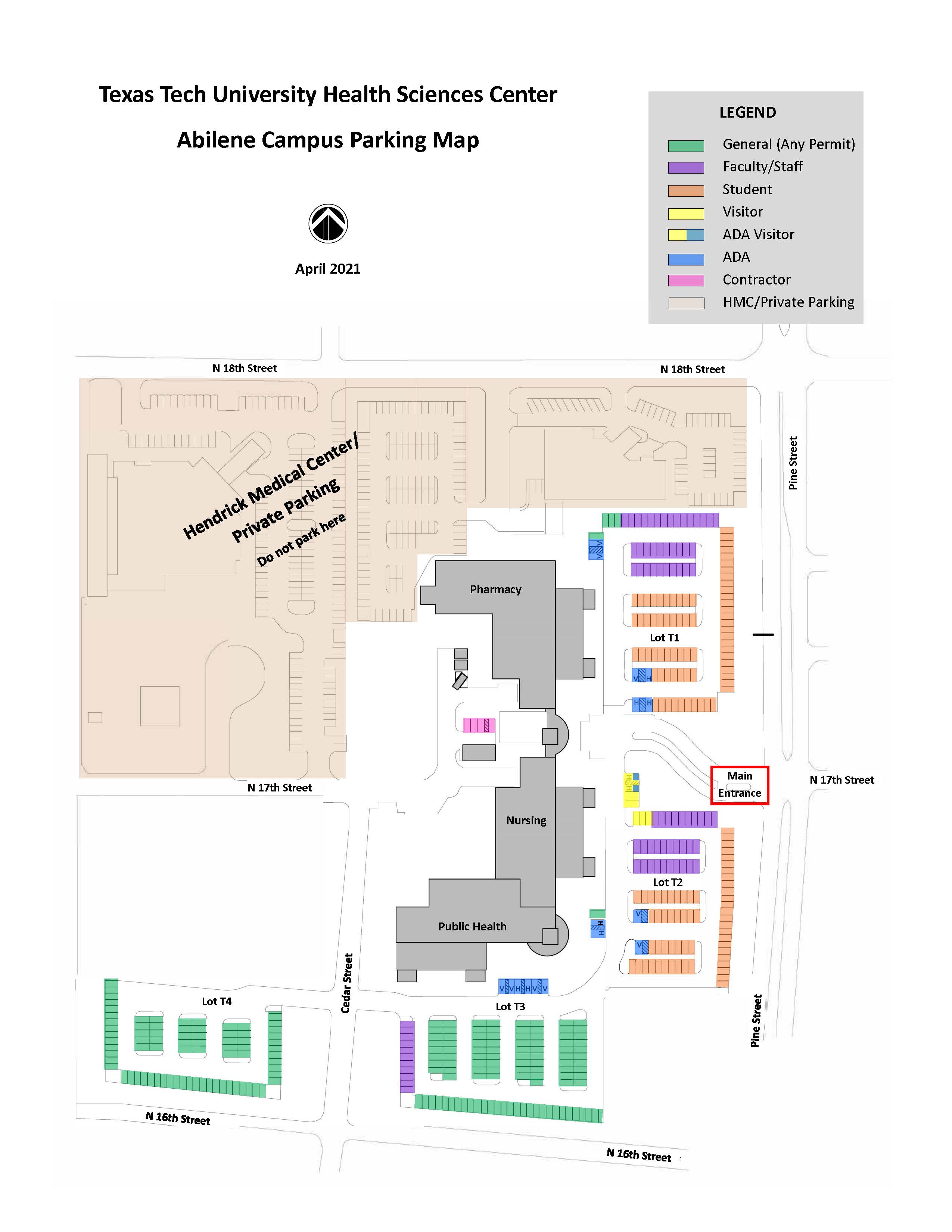 Abilene Parking Map