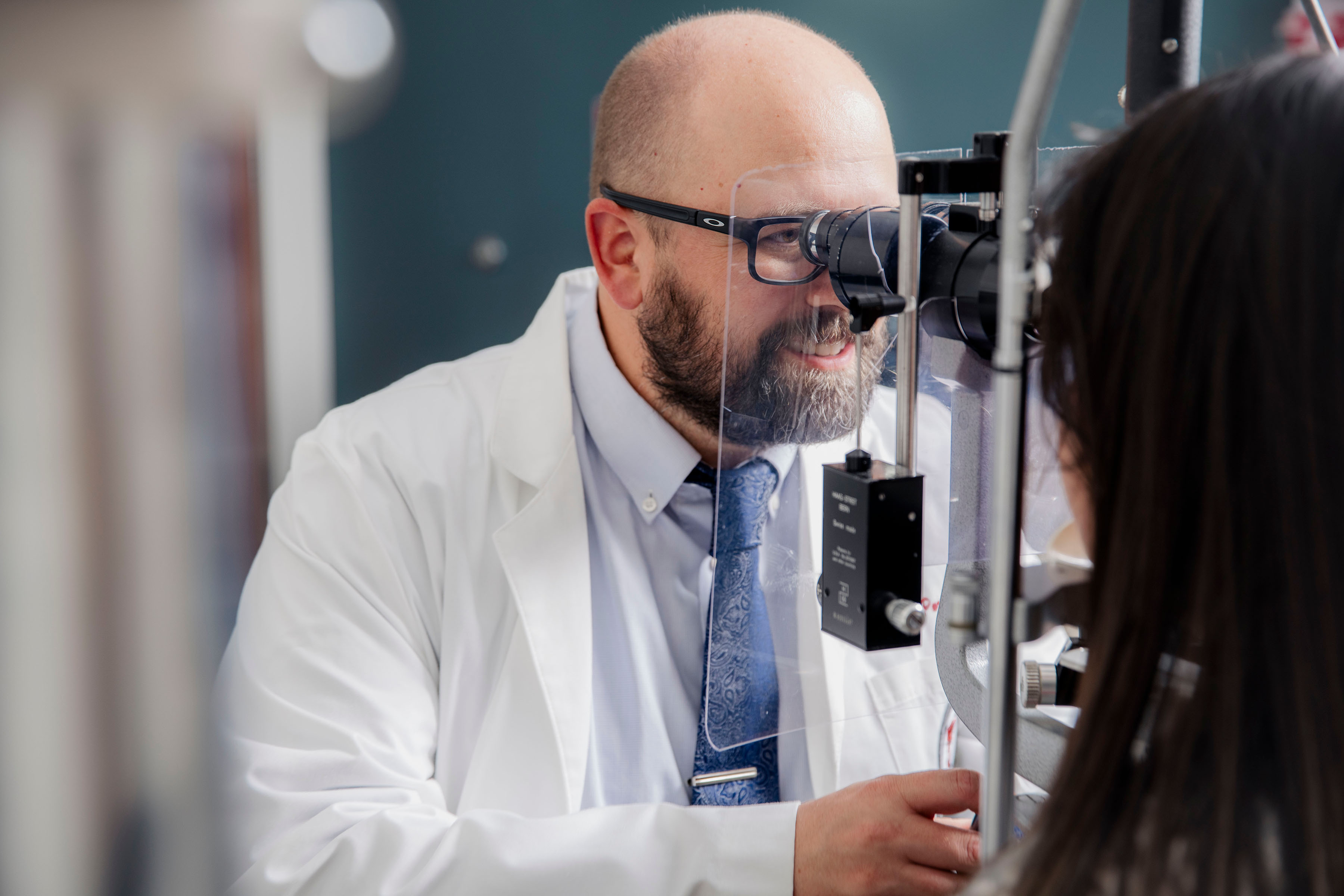 TTUHSC Ophthalmology Physician with patient