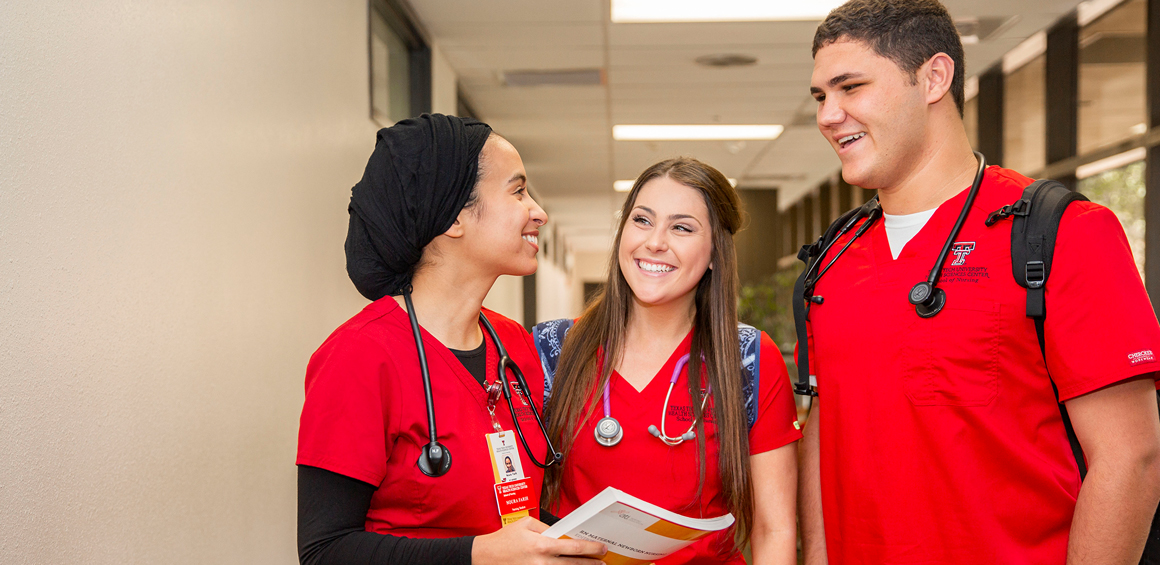 nursing students chatting