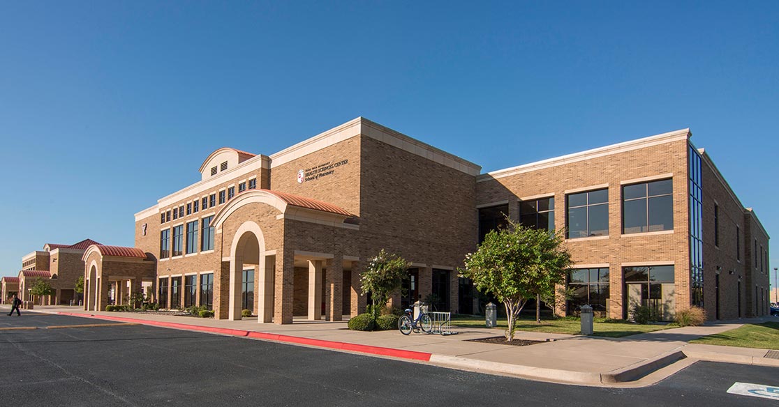 Exterior shot of the entrance of School of Pharmacy