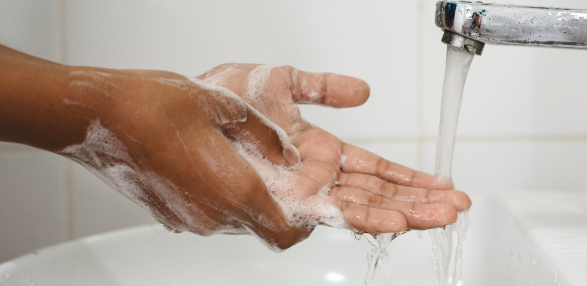 washing hands