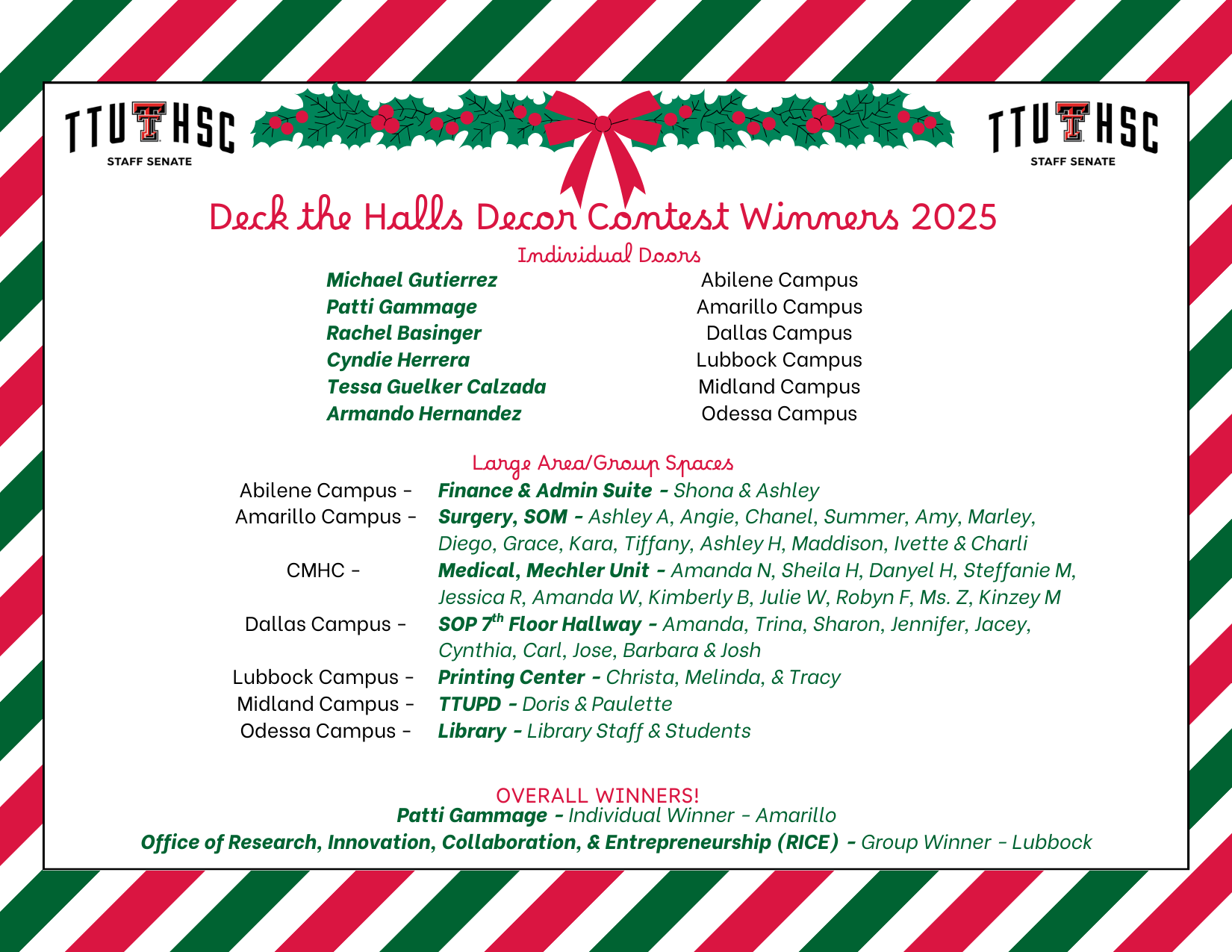 Holiday decor contest winners